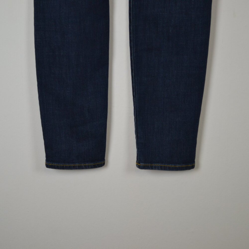 Cabi Button Fly Skinny Denim Jeans High Rise 5 Pocket Womens 8 Red Waist Band - Picture 5 of 9